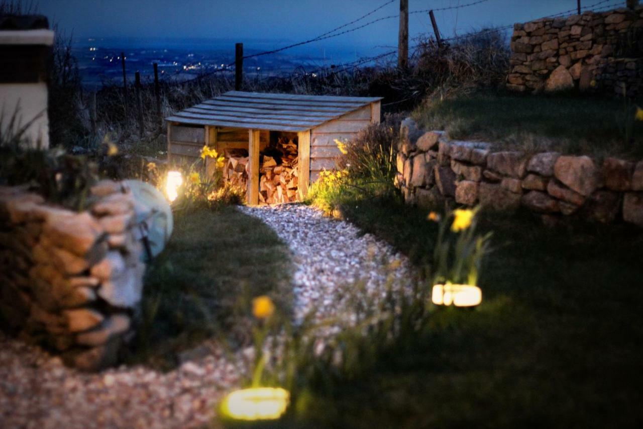 Scandi Cabin On A Hill, With Stunning Panoramic Views Ludgvan Bagian luar foto